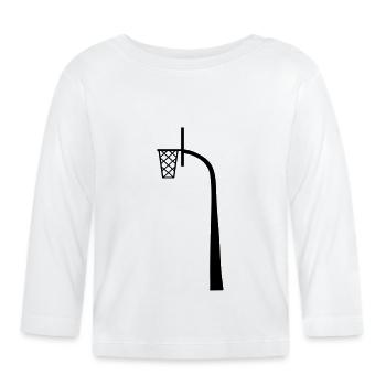 basketball basket throw play club fun sport - Organic Baby Long Sleeve T-Shirt - white - Front