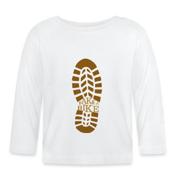 Randonnée - T-shirt manches longues bio Bébé - blanc - Devant