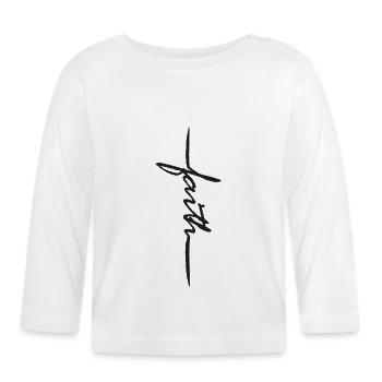 Faith - Baby Bio-Langarmshirt - Weiß - Vorne