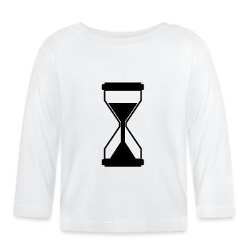 Sanduhr - Baby Bio-Langarmshirt - Weiß - Vorne