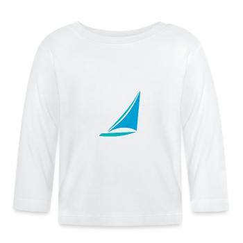 Voilier - T-shirt manches longues bio Bébé - blanc - Devant