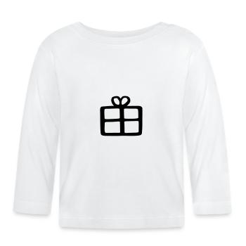 cadeau - T-shirt manches longues bio Bébé - blanc - Devant