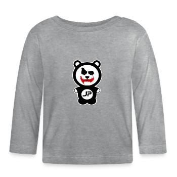 Jokerpanda - Baby Bio-Langarmshirt - Grau meliert - Vorne