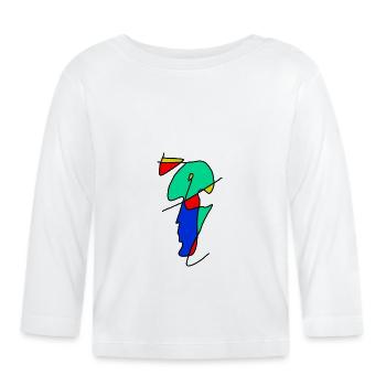 art - T-shirt manches longues bio Bébé - blanc - Devant