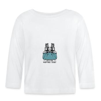Wendigo Official Napping Shirt - Baby Bio-Langarmshirt - Weiß - Vorne