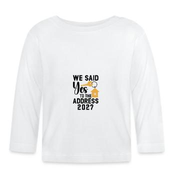 Nous avons dit à l’adresse 2027 - T-shirt manches longues bio Bébé - blanc - Devant