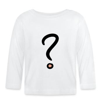 Question Mark Symbol, Punctuation Vector Drawing - Organic Baby Long Sleeve T-Shirt - white - Front