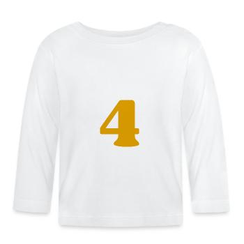 4 - T-shirt manches longues bio Bébé - blanc - Devant