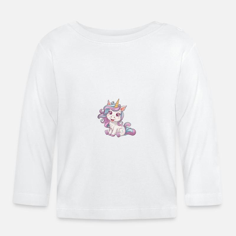 Rosi Regenbogen - Baby Bio-Langarmshirt - Weiß