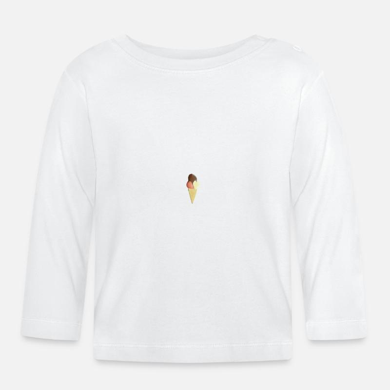 Sac de glace - T-shirt manches longues bio Bébé - blanc