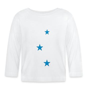 Sterne - Baby Bio-Langarmshirt - Weiß - Vorne