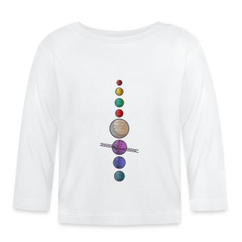 Solar System - T-shirt manches longues bio Bébé - blanc - Devant