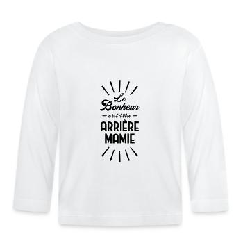 Arrière Mamie Mamy Grand-Mère Grand Mere - Organic Baby Long Sleeve T-Shirt - white - Front