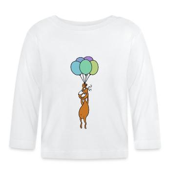Nur die Phantasie setzt die Grenzen - Baby Bio-Langarmshirt - Weiß - Vorne