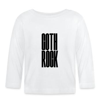 Goth Rock bold typography logo design - Organic Baby Long Sleeve T-Shirt - white - Front