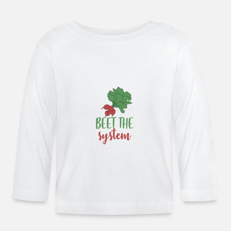 Beet the system - Baby Bio-Langarmshirt - Weiß