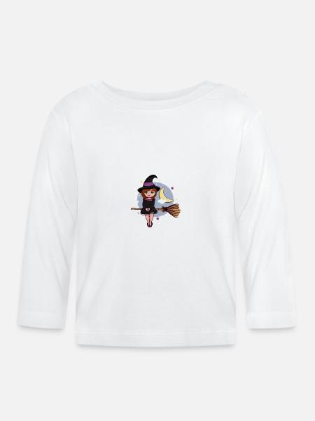 sorcière - T-shirt manches longues bio Bébé - blanc