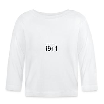 Jahrgang 1944 Geburtstag Slogan Phrase - Baby Bio-Langarmshirt - Weiß - Vorne