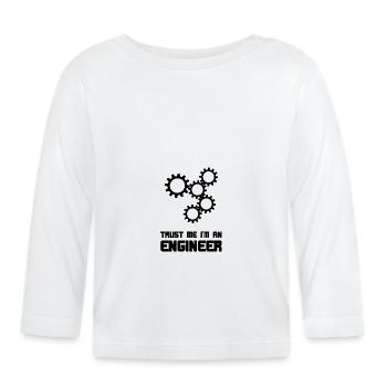 Gear Engineer - Organic Baby Long Sleeve T-Shirt - white - Front