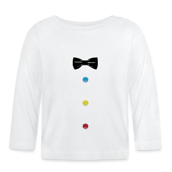 Bow tie baby - Organic Baby Long Sleeve T-Shirt - white - Front