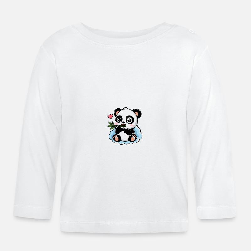 Paulchen Panda - Baby Bio-Langarmshirt - Weiß