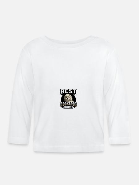 Cockapoo Hunderasse - Baby Bio-Langarmshirt - Weiß