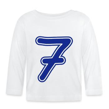 number_seven_1c - Baby Bio-Langarmshirt - Weiß - Vorne