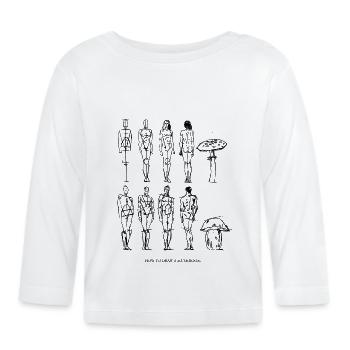 comment dessiner un champignon / champignons / Art - T-shirt manches longues bio Bébé - blanc - Devant