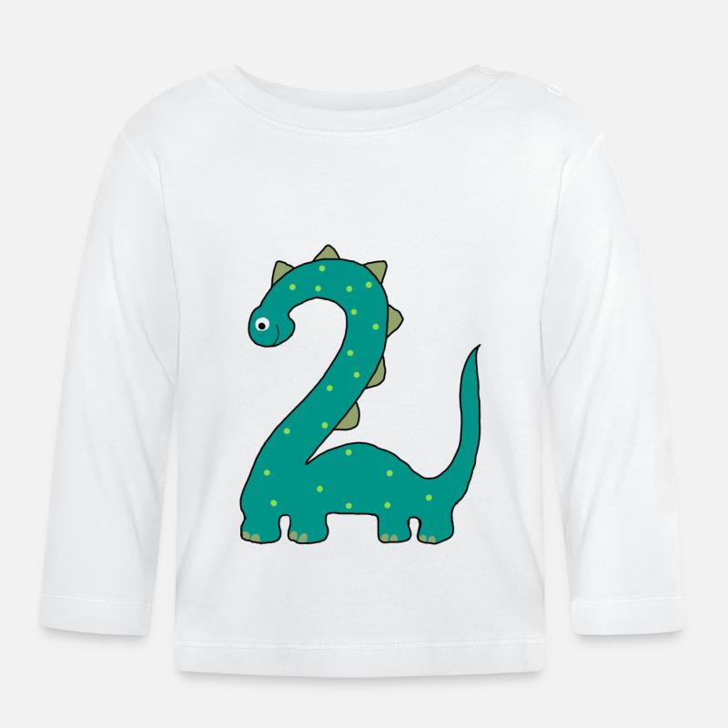 Langhals 2 - Baby Bio-Langarmshirt - Weiß