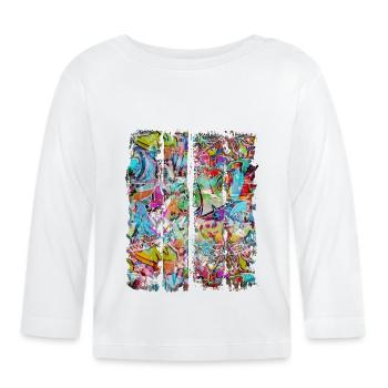 art digitalart graphicdesign vectoriel art graphiques - T-shirt manches longues bio Bébé - blanc - Devant
