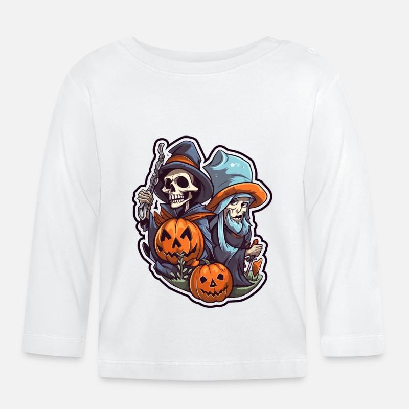 witch 8 - Baby Bio-Langarmshirt - Weiß