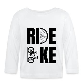 FAHRRAD FAHREN - Baby Bio-Langarmshirt - Weiß - Vorne