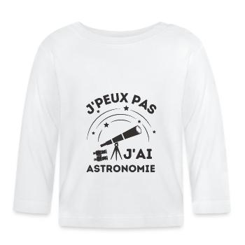 Téléscope astronomie - T-shirt manches longues bio Bébé - blanc - Devant