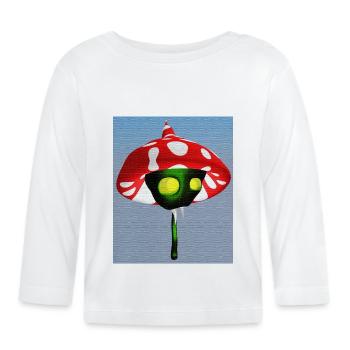 Toadstool Vampire - Organic Baby Long Sleeve T-Shirt - white - Front