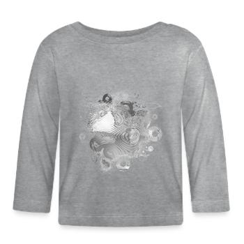 Résumé 7 - T-shirt manches longues bio Bébé - gris chiné - Devant