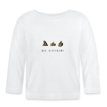 Bee different Baby Body Shirt und Pullover - Baby Bio-Langarmshirt - Weiß - Vorne