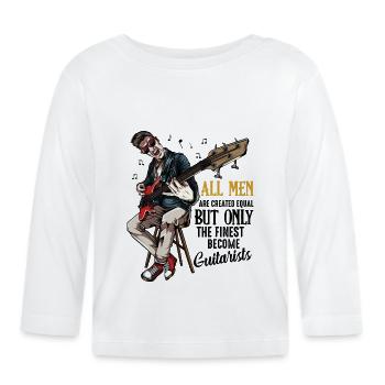 guitare - T-shirt manches longues bio Bébé - blanc - Devant