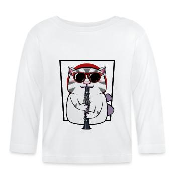 Oboe - Baby Bio-Langarmshirt - Weiß - Vorne
