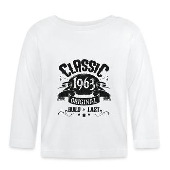 Birthday born in 1963 - Organic Baby Long Sleeve T-Shirt - white - Front