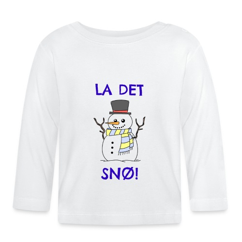 La det snø - Økologisk langarmet baby-T-skjorte