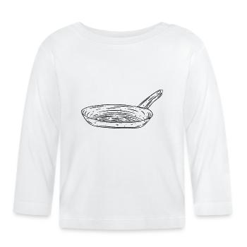 Cuisson de la poêle - T-shirt manches longues bio Bébé - blanc - Devant