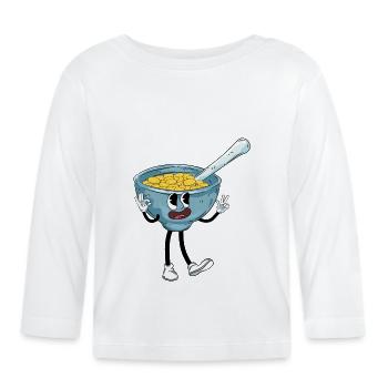 Müsli - Baby Bio-Langarmshirt - Weiß - Vorne