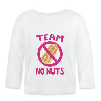Sex Reveal Team No nuts Girl Matching - Organic Baby Long Sleeve T-Shirt - white - Front