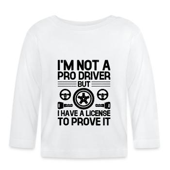 Führerschein bestanden Neuer Führerschein Fahren S - Baby Bio-Langarmshirt - Weiß - Vorne