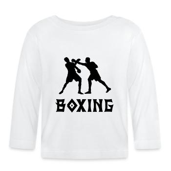 Boxen - Baby Bio-Langarmshirt - Weiß - Vorne