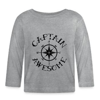 Nautical Sailor - Baby Bio-Langarmshirt - Grau meliert - Vorne