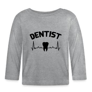 Dentist - T-shirt manches longues bio Bébé - gris chiné - Devant