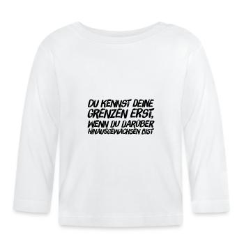die eigenen Grenzen - Baby Bio-Langarmshirt - Weiß - Vorne