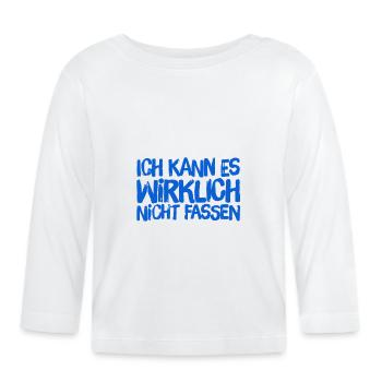 ich bin verdutzt - Baby Bio-Langarmshirt - Weiß - Vorne