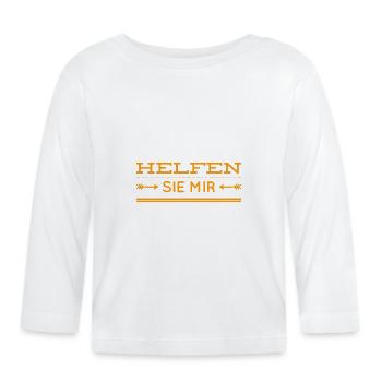 Hilfe geht immer - Baby Bio-Langarmshirt - Weiß - Vorne